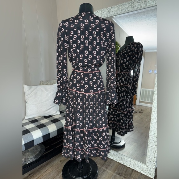PAIGE • Christine Midi Dress Black/Ecru - Picture 6 of 16